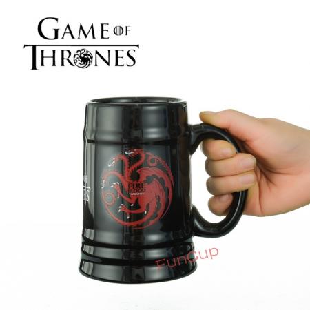 600ml High Capacity A Song Of Ice And Fire Game Of Rights Ceramic Mug Coffee Tea Milk Hot Water Cup Drinkware Christmas Gift 