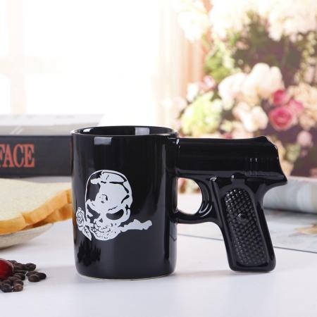 2019 New  Pistol Grip Coffee Cups Mug Funny Gun Mug Milk Tea Cup Creative Office Ceramic Coffee Mug Drinkware 