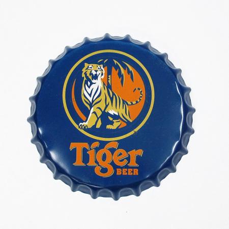 Hot sale metal tin decoration bar beer bottle cap signs 