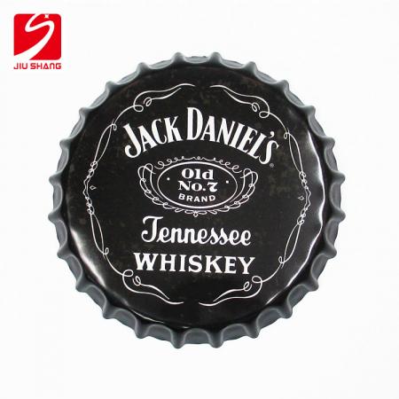 Hot sale metal tin decoration bar beer bottle cap signs 