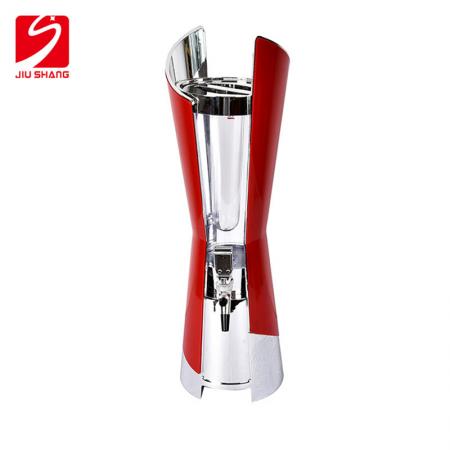 Test 3L Black Red Metal Plastic Single Tap Beer Tower for Large Capacity Beer Dispenser 