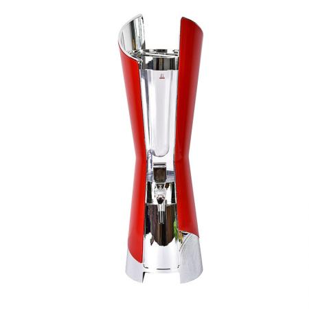 Test 3L Black Red Metal Plastic Single Tap Beer Tower for Large Capacity Beer Dispenser 