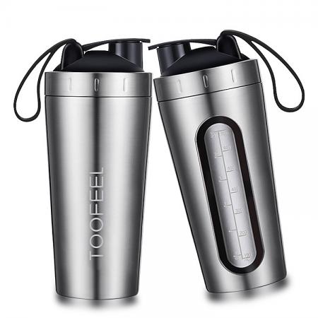 304 stainless steel protein powder mixing cup fitness sports bottle 