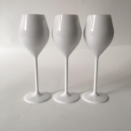 Acrylic material customizable color logo goblet champagne glass 