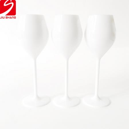 Acrylic material customizable color logo goblet champagne glass 