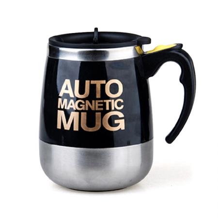 304 stainless steel magnetic automatic stirring cup, magnetic rotating coffee cup, milk powder cup, customizable logo 