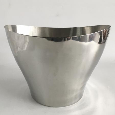 Stainless steel small waist double ring portable champagne bucket 