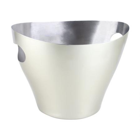 Stainless steel small waist double ring portable champagne bucket 