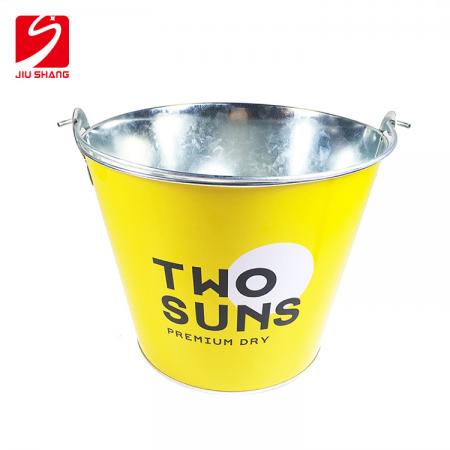 5L capacity metal beer galvanized iron ice bucket 