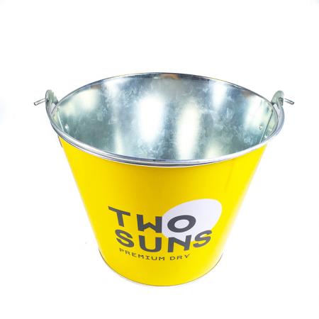 5L capacity metal beer galvanized iron ice bucket 