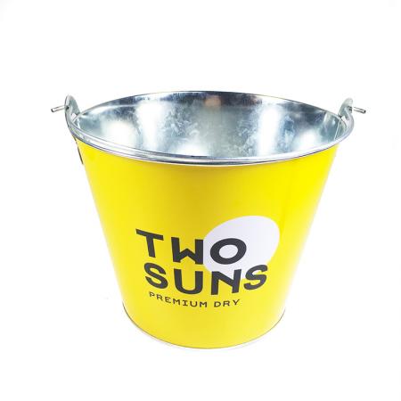 5L capacity metal beer galvanized iron ice bucket 