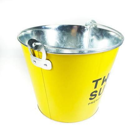 5L capacity metal beer galvanized iron ice bucket 