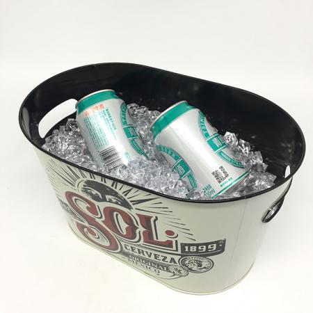 Metal galvanized iron ice bucket, hotel bar, beer barrel, fresh barrel, beer barrel, can be customized, factory direct 