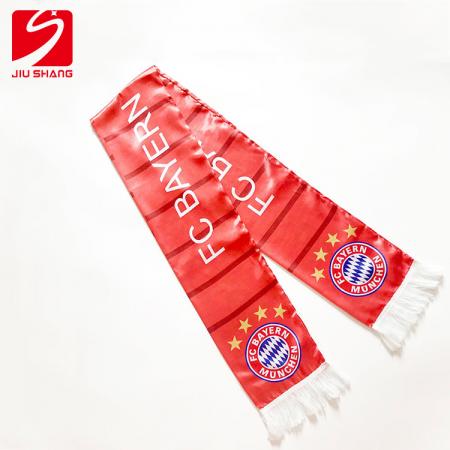 Custom logo polyester thermal transfer fan scarf FC fans cheer scarf gift 