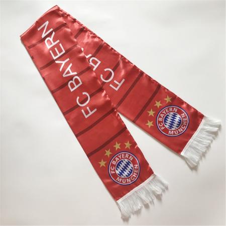 Custom logo polyester thermal transfer fan scarf FC fans cheer scarf gift 