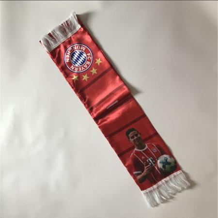 Custom logo polyester thermal transfer fan scarf FC fans cheer scarf gift 