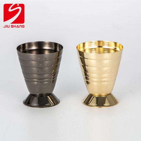 75ml stainless steel magic measuring cup inside and outside scale bar shaker creative mixing utensil scale measuring cup 