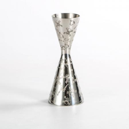 304 stainless steel creative skull pattern straight edge ounce cup measuring cup measuring cup bar measuring machine 