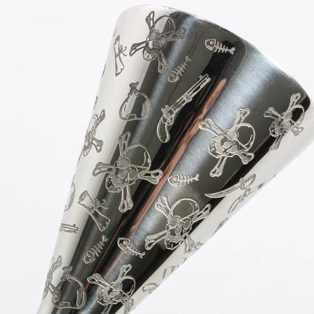 304 stainless steel creative skull pattern straight edge ounce cup measuring cup measuring cup bar measuring machine 