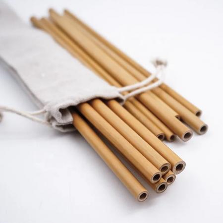 Customized Logo Reusable Bamboo Drinking Straw 