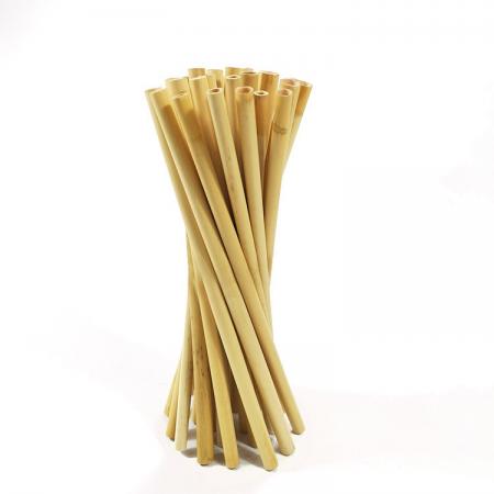 High Quality Laser Custom Private Label Logo 100% Natural Green Degradable Bamboo Straw for Drinks Shop 