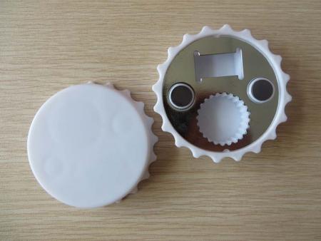 Eco-Friendly Printed Custom Button Cap Shape Bottle Opener 