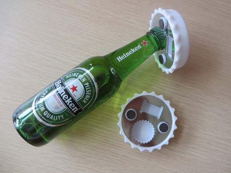 Eco-Friendly Printed Custom Button Cap Shape Bottle Opener 